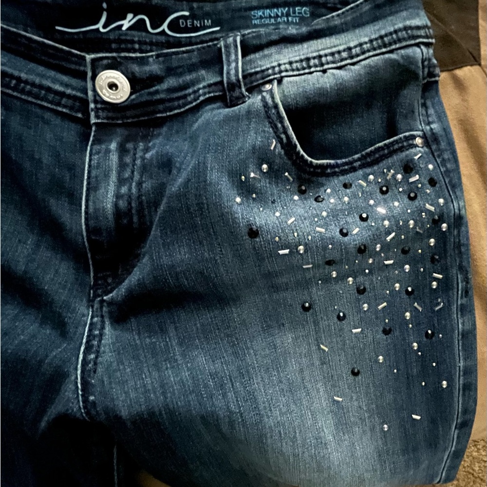 Inc embellished jeans